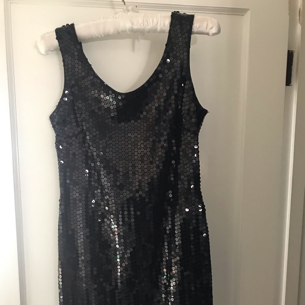 Sexy Black Sequin Dress